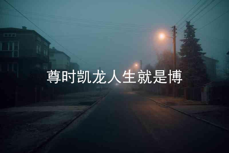 尊时凯龙人生就是博